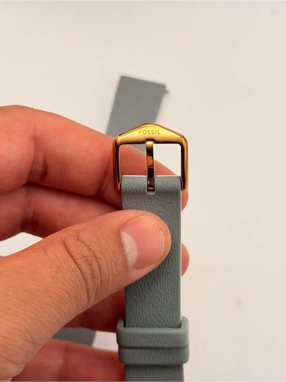 Fossil Hybrid Leather Silver Watch Band, 18mm, Quickfit, 2 colors, excellent